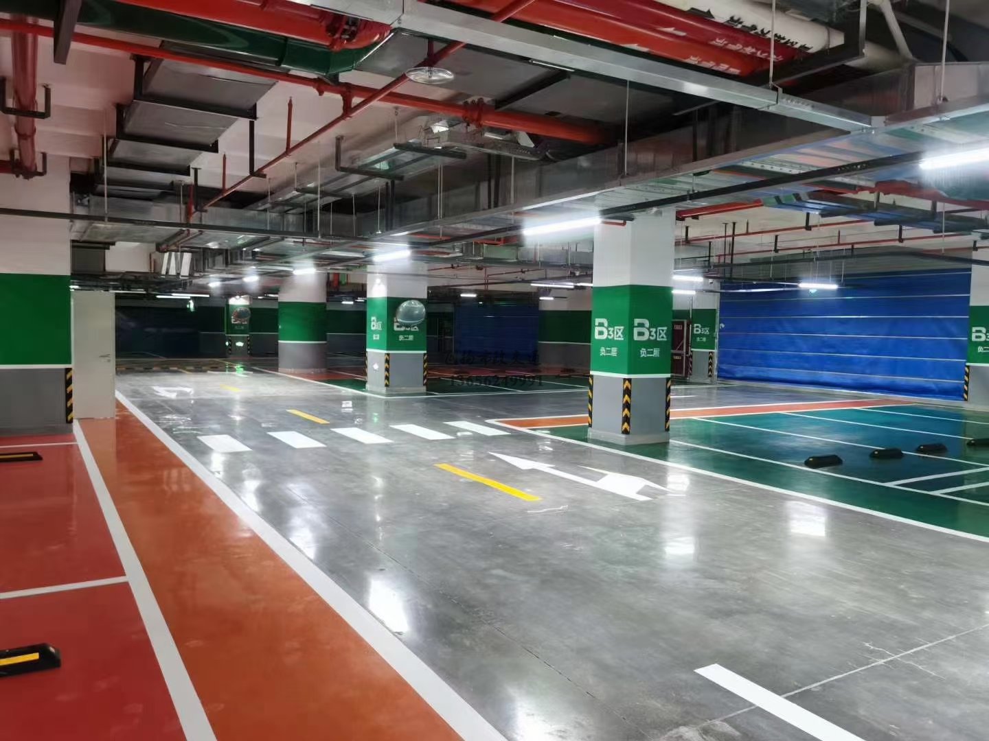 蘇州大型車庫停車場冷涂劃線施工方案做法內容?